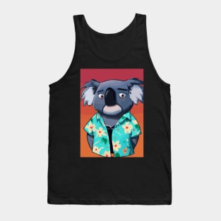 Koala with Hawaii Shirt Tank Top